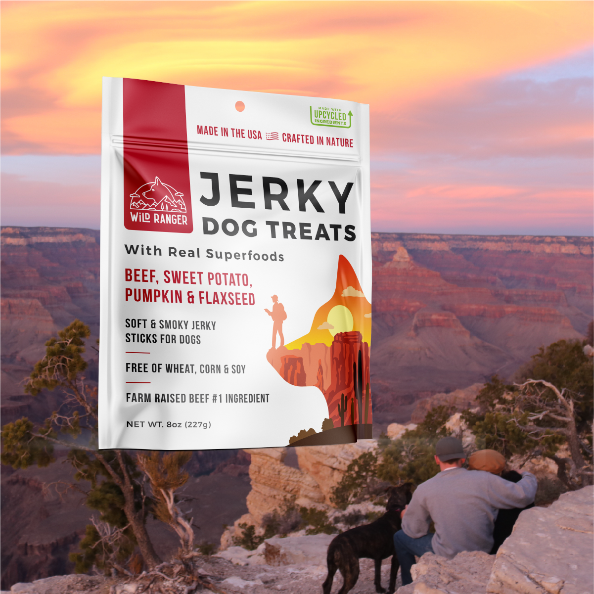 Righteous Felon Craft Jerky - Wholesale Pet Treats - Dog - Wild Ranger Beef Jerky Dog Treats (6ct)2