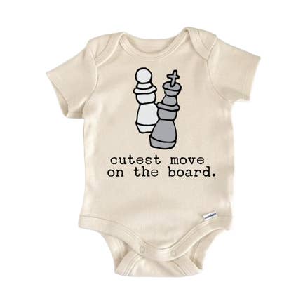 Chess - Baby Boy Girl Clothes Infant Bodysuit Funny Cute Newborn for wholesale by North Fork Forager LLC