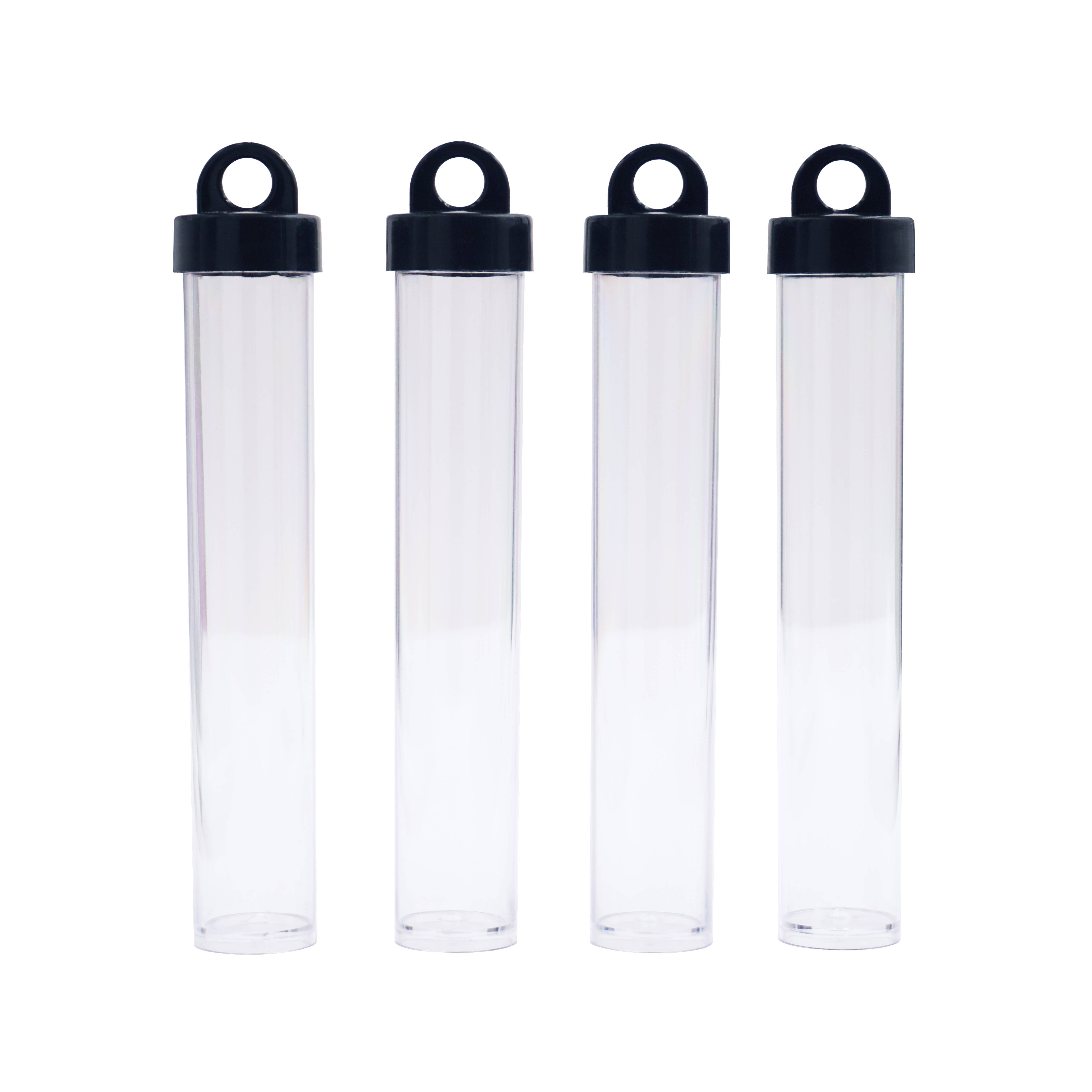 Angels Craft – wholesale Craft supplies – Plastic Tube Container w/ Hanging Screw Lid, 4-ct2