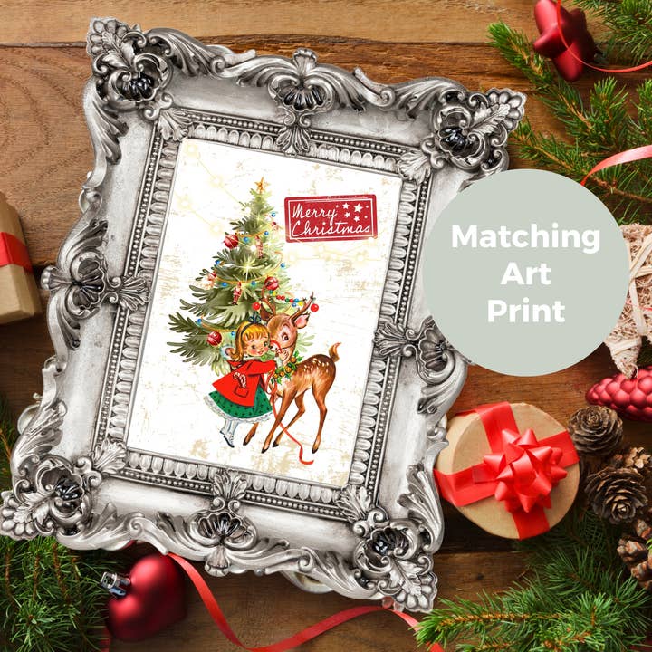 Designs by Michaela – wholesale Julkort – Vintage jul retro akvarell julkort