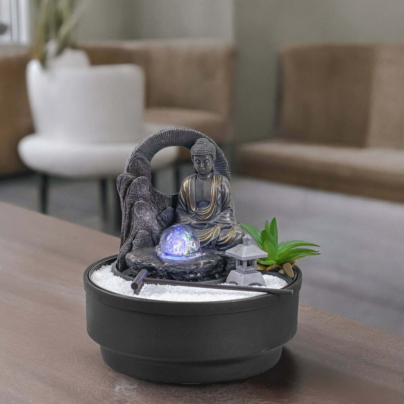 Zen'Arôme - Wholesale Decorative Tabletop Object - Sumana Indoor Cascade Zen Garden Fountain8