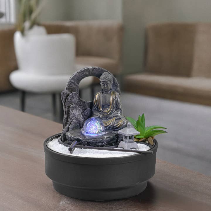 Zen'Arôme - Wholesale Decorative Tabletop Object - Sumana Indoor Cascade Zen Garden Fountain8