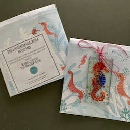 Dreya Glass - Wholesale Everyday Greeting Card - Seahorse - Greeting Card With Fused Glass Gift1