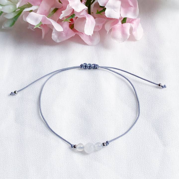 Hochzeits-Countdown-Kalender – Großhandel Perlenarmband – Glücksbringer Armband "mom-to-be" für Schwangerschaft und Geburt mit Mondstein und Achat