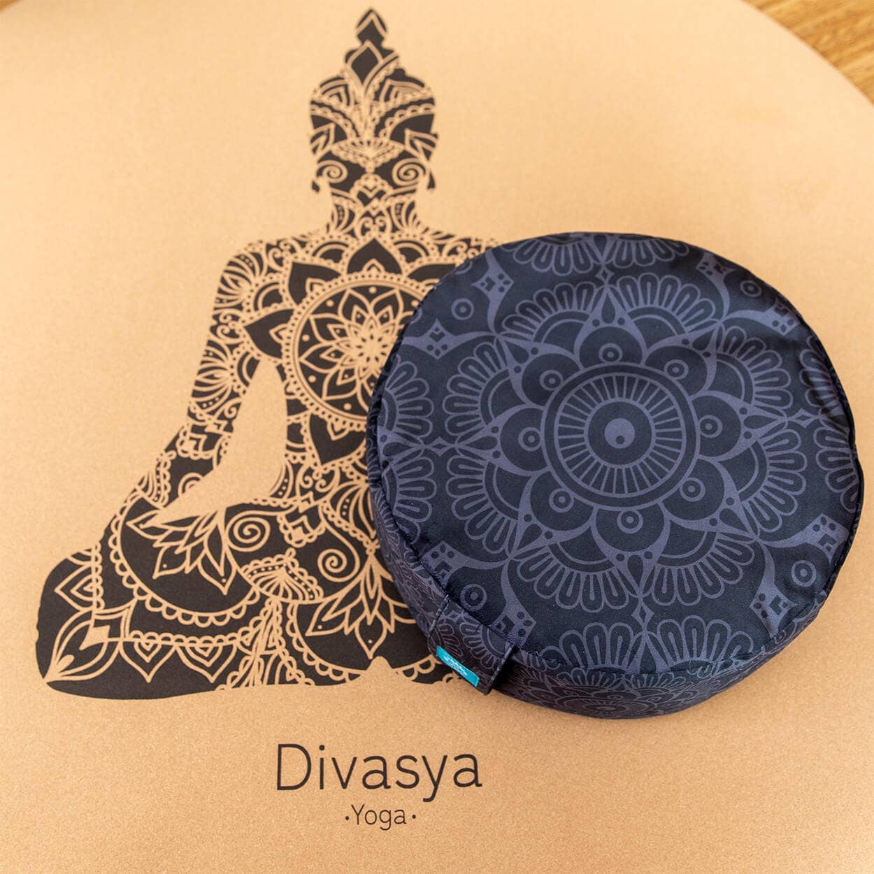 Divasya - Wholesale Meditation Supplies - Meditation cushion Mandala round 33 cm | Seat height 15 cm6