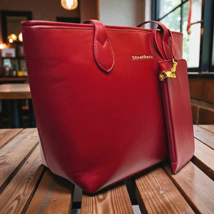 Borsa Shopper in Finta Pelle Strathurie Rossa 2725-1 per la vendita all'ingrosso da parte di Strathurie