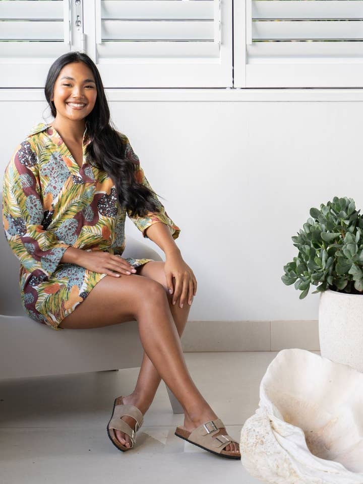 Il caftano Aura - Multiprint per la vendita all'ingrosso da parte di Luna + Sun the Label