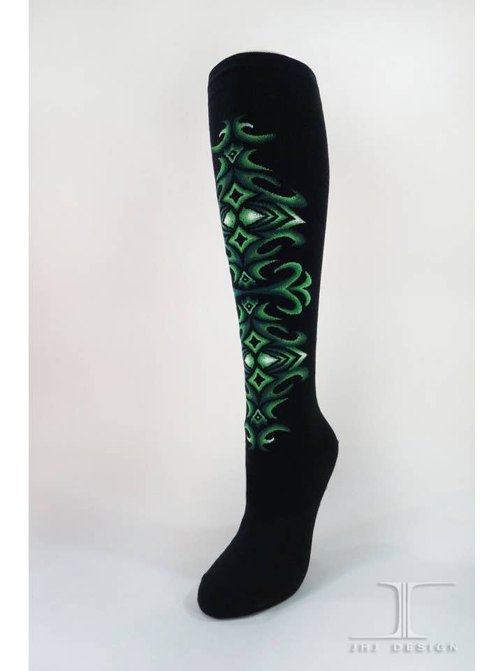 JHJ International Company Limited – wholesale Strumpor - Herr – Tatueringar - Tribal Motion Grön