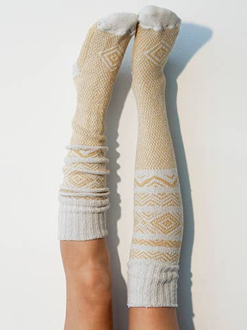 Meias de joelho escandinavo marfim por atacado de Peony and Moss