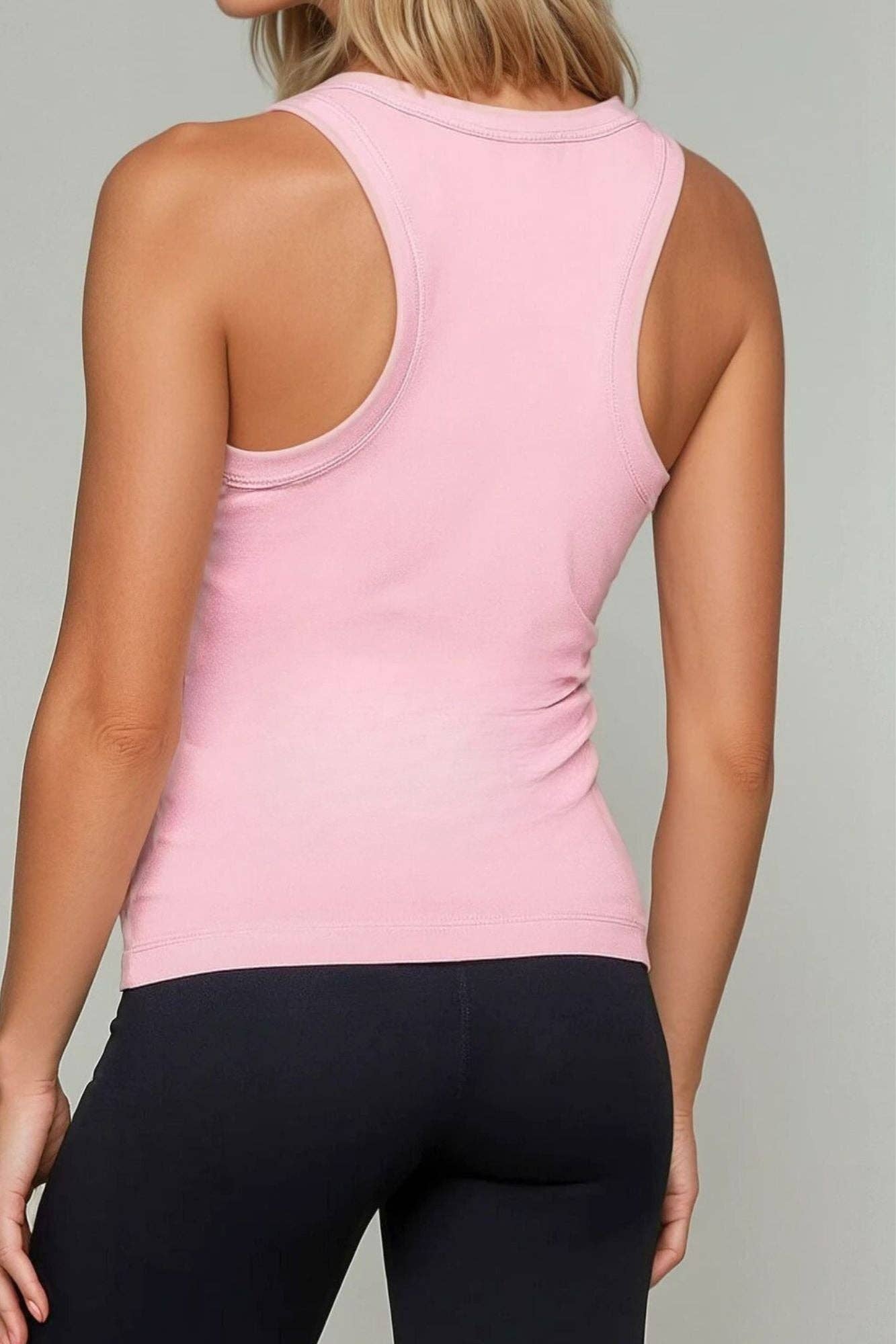 Athletic Vest Tank Top Blush Pink for wholesale on Faire1