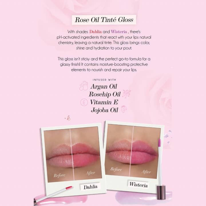 Girlactik - Wholesale Lip Gloss - Rose Oil Petal Gloss