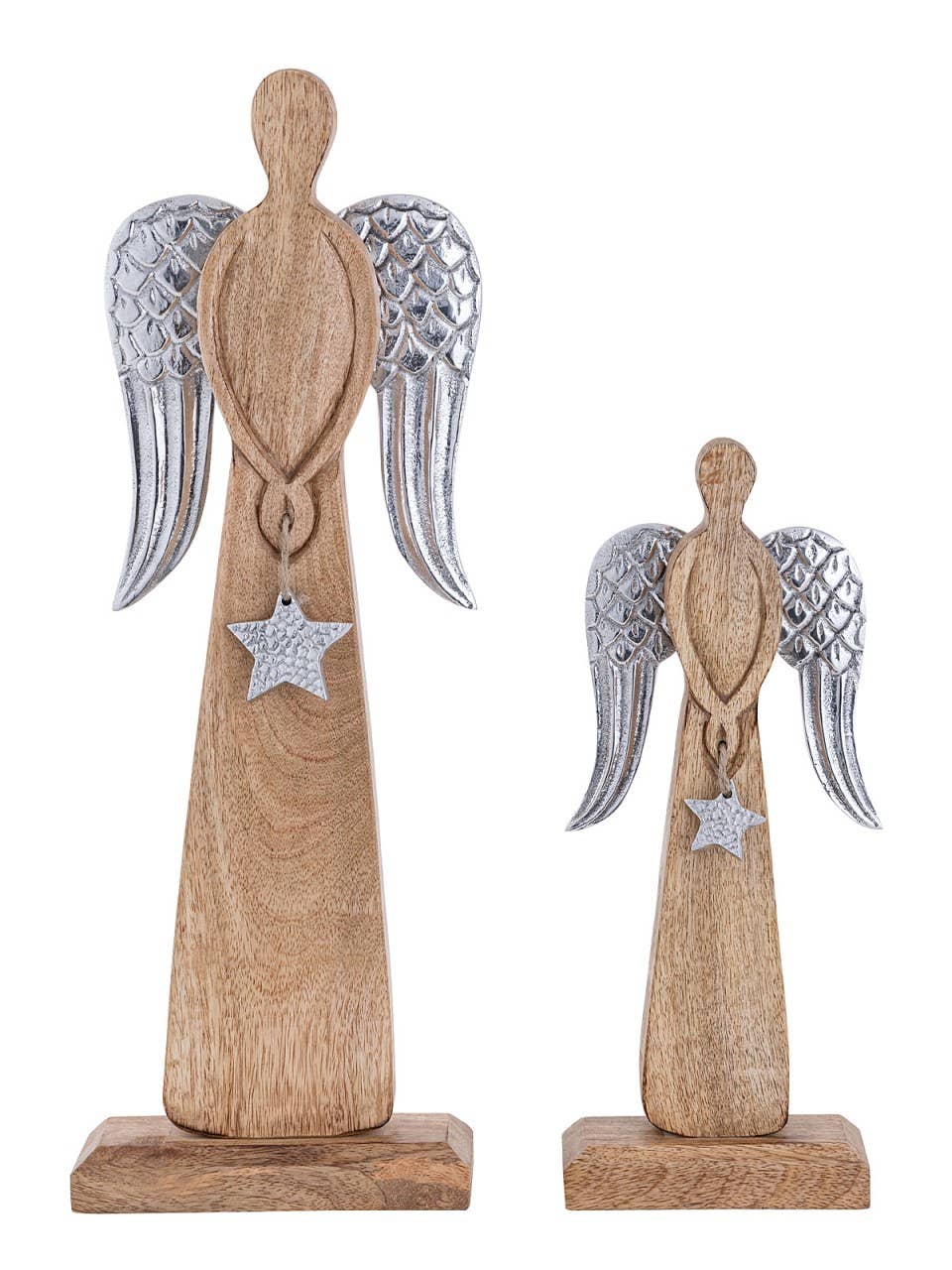 Voglrieder - Vente Décoration de Noël - Figurines d’anges décoratives, lot de 2, 12/16 x 32/47 cm, décoration de Noël2