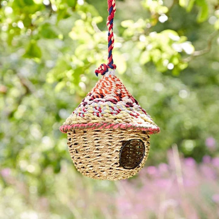 The Paper High Gift Company Limited - Wholesale Bird House - Round Recycled Cotton Birdhouse - Handmade
