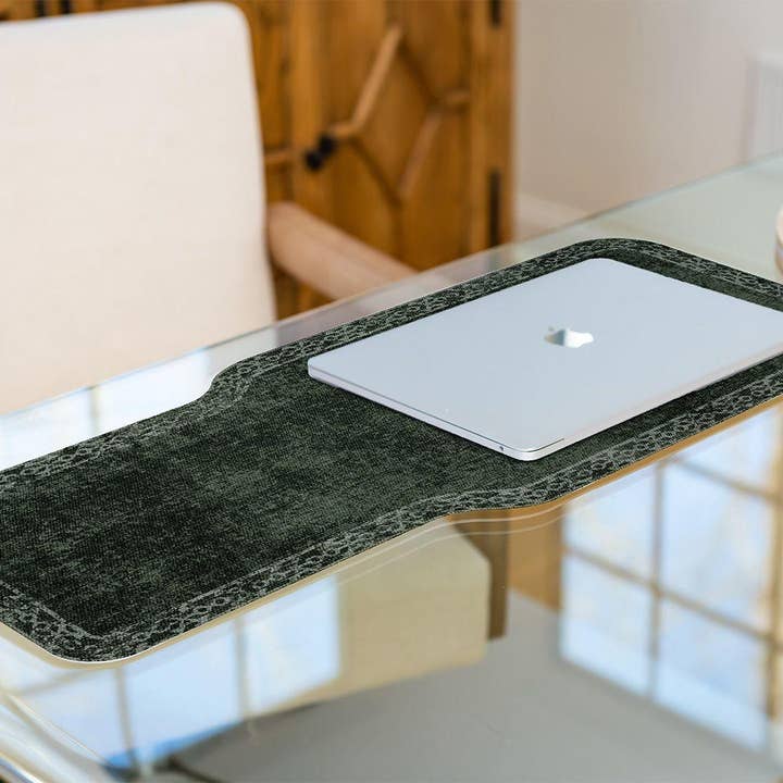 Evelyn Keyboard Pad OfficeFlat | Green - Premium Vinyl Mat for wholesale by Carolina Creekhouse