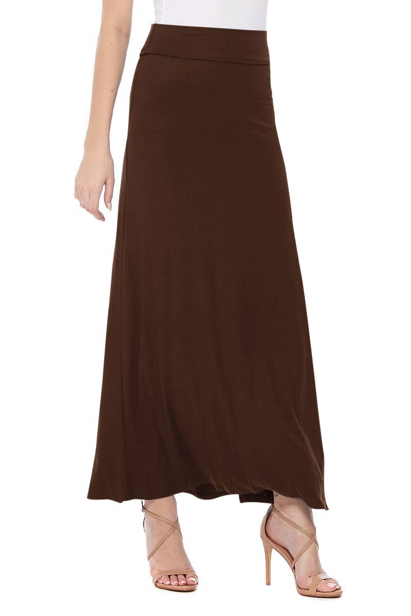 MOA COLLECTION - Wholesale Skirt - Women's - Women's Casual Loose Fit Solid Maxi Skirt4