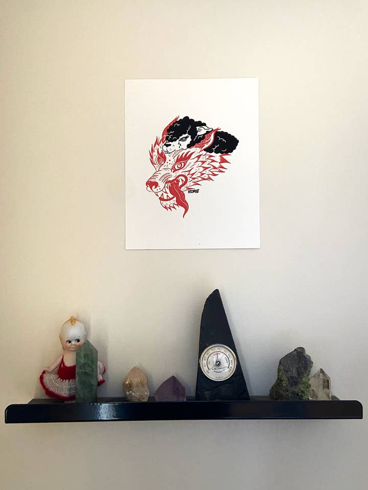 Wolf in Sheep's Clothing Print for wholesale by Apcomfort