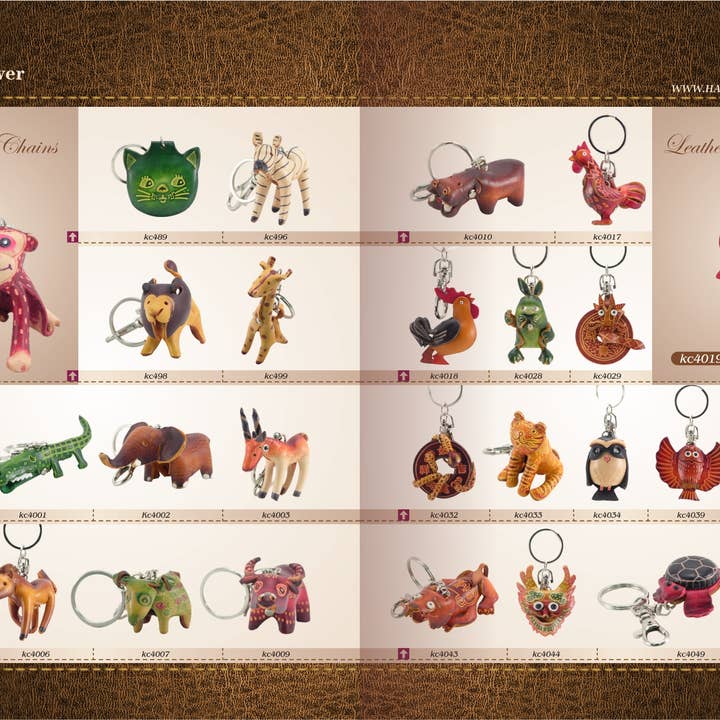 Sunflower Handmade leather inc - Wholesale Keychain – Unisex - 144 Pcs Assorted leather KeyChains2