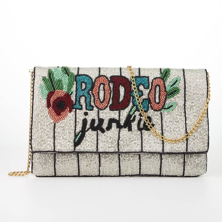 Multi Rodeo Junkie Seed Pärlor Flap Clutch Bag för wholesale på Faire