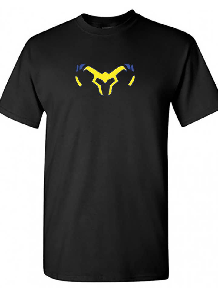 Mini Trbal Horn Ctr 2 Tone Blk T for wholesale by Gods of Gridiron War