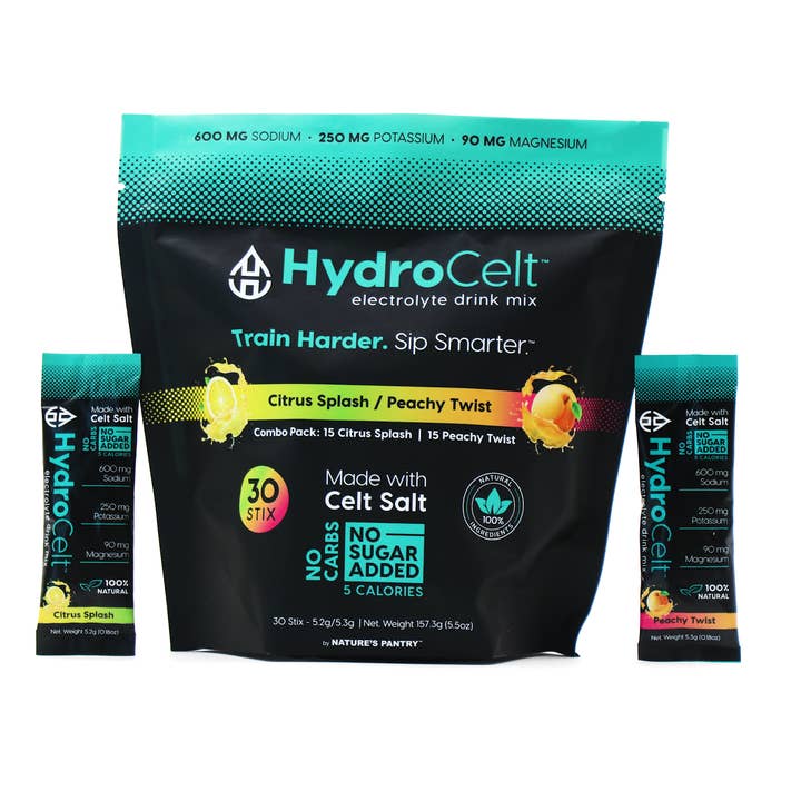 HydroCelt Combo 30 Stix - Peachy Twist & Citrus Splash for wholesale by Celt Salt By Nature's Pantry