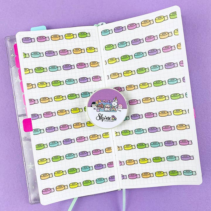 Rainbow Washi Rolls Washi Tape for wholesale by Shine Sticker Studio
