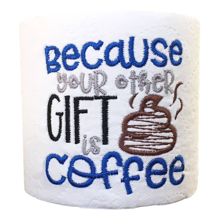Café | Papel Higiénico Bordado | Regalo Mordaza para venta al por mayor de Designs by Robyn