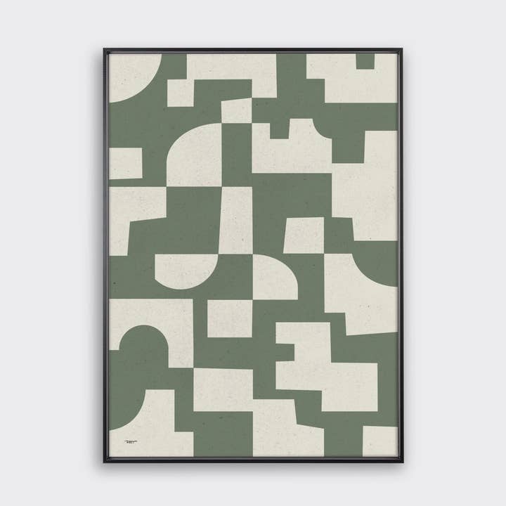 Musgo sem litoral, Impressão de arte geométrica por atacado de Tom Pigeon