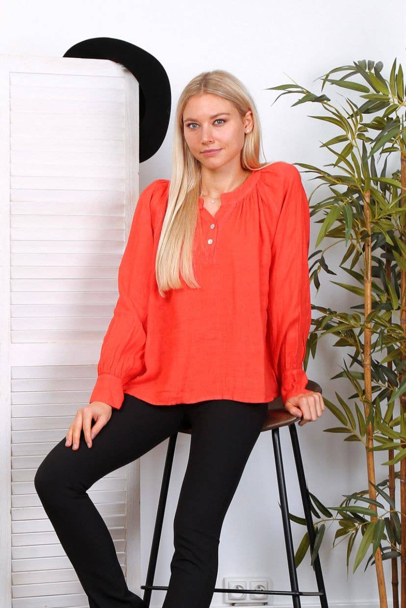 LÉA & LUC – wholesale Blus - Dam – Blus i 100 % linne REF.79232