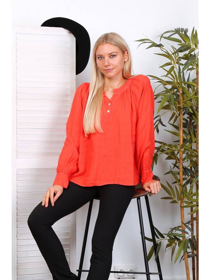 LÉA & LUC – wholesale Blus - Dam – Blus i 100 % linne REF.79232