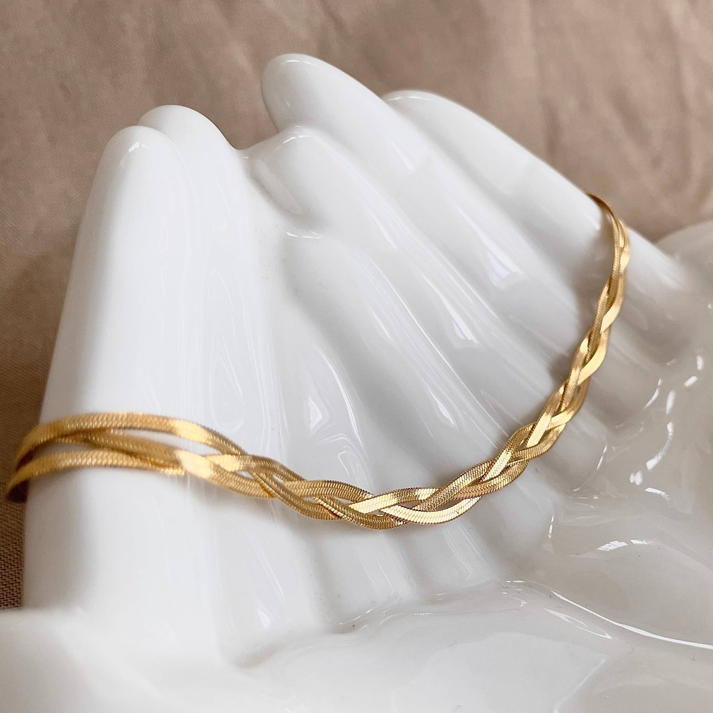 Little Nell Jewellery - Vente Collier maille et chaîne - Collier Chaîne Tressée Quotidien3