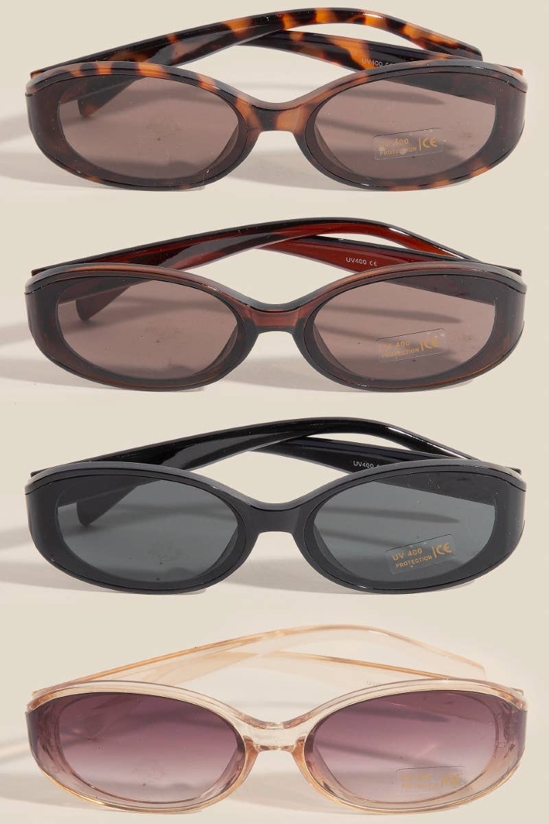 ASSORTED Narrow Oval Lens Sunglasses Set for wholesale on Faire0