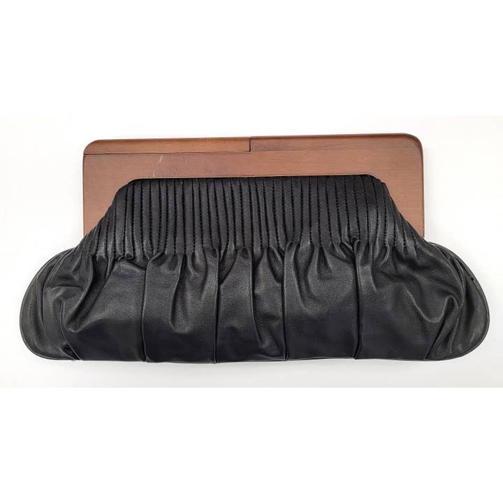 Ricki designs - Wholesale Clutch bag – women's - LEATHER CLUTCH WOOD FRAME