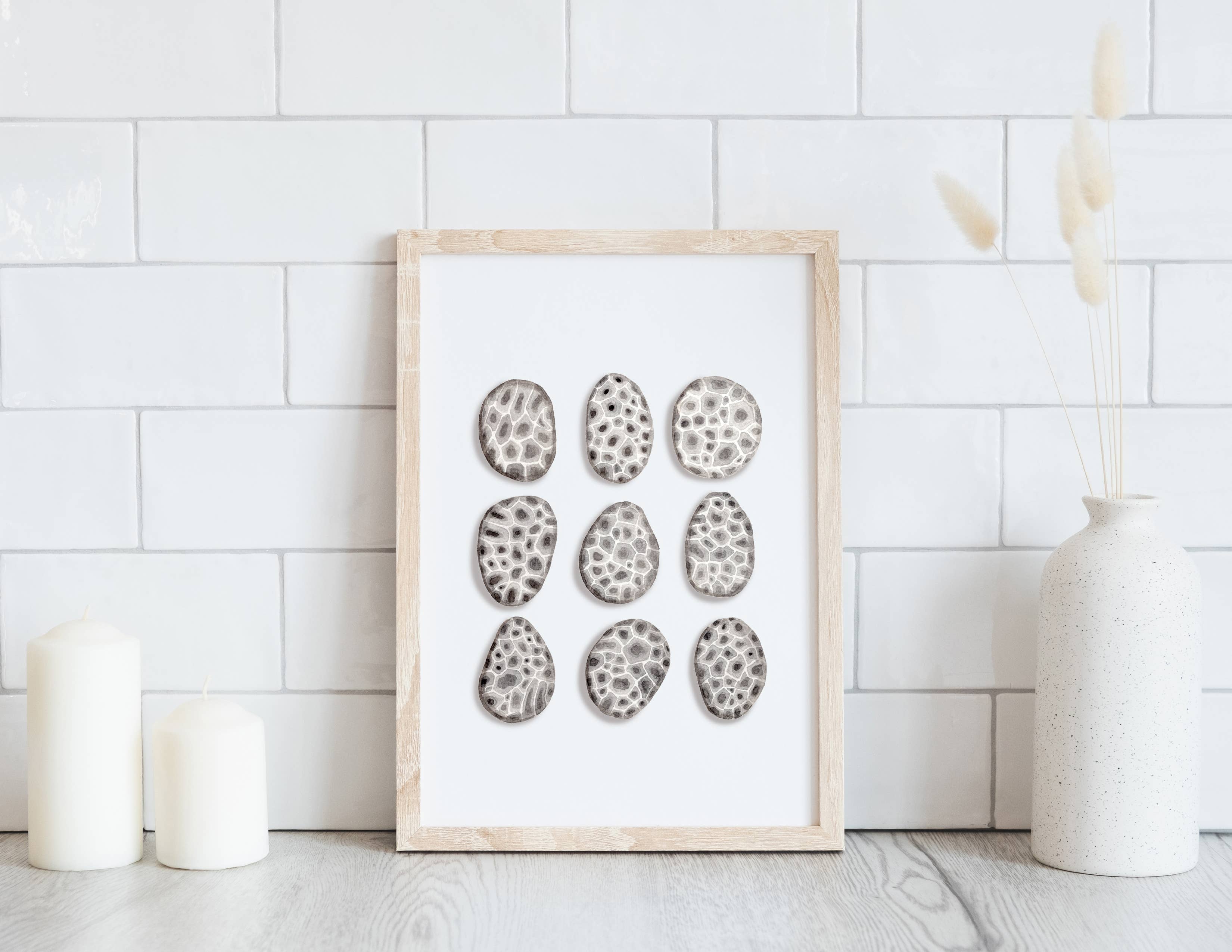 NorthHouse Creative Co. - Wholesale Art Print - Petoskey Stone Watercolor Art Print0