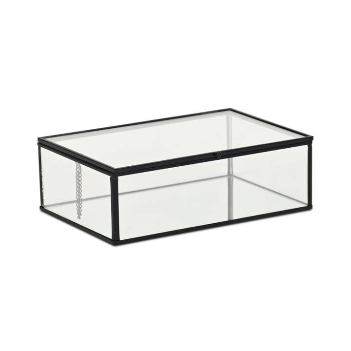 Cheungs Home Decor - Wholesale Decorative Box - Lume Glass & Metal Frame Storage Box