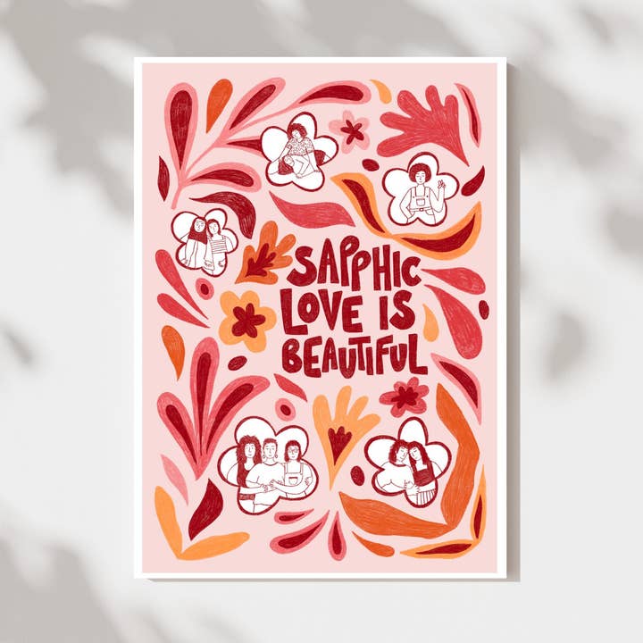 L'amour saphique est une belle impression d'art lesbien pour la vente par Kai Kathleen