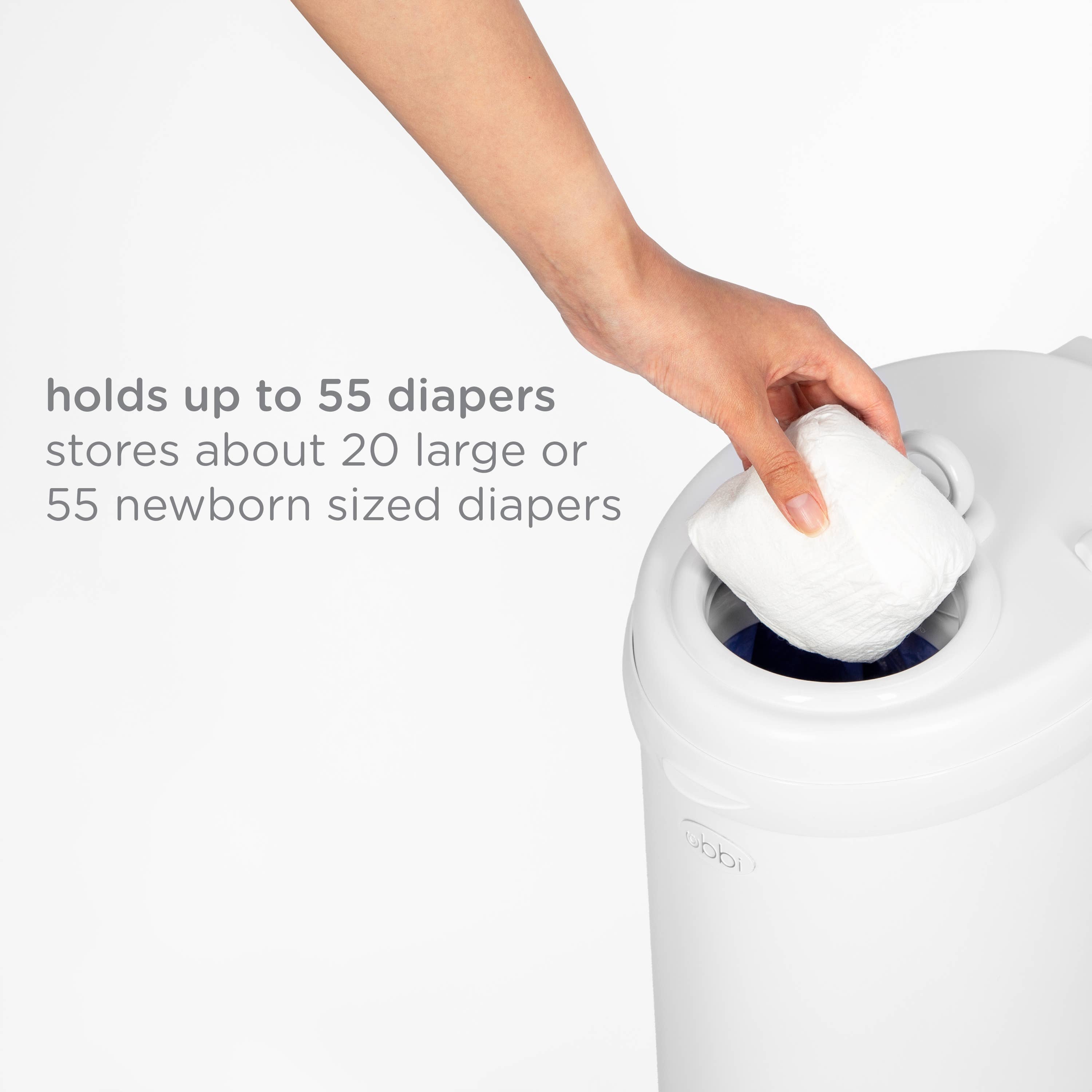 Ubbi - Wholesale Diaper Caddy - Baby - White Diaper Pail6