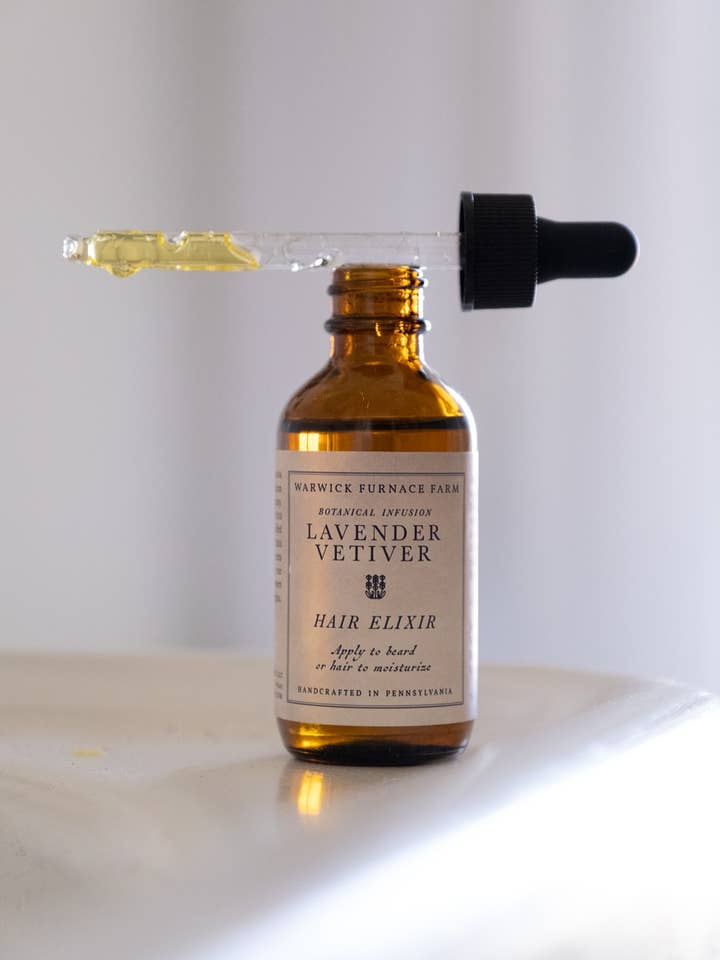 Lavender Vetiver Hair Elixir for wholesale by Warwick Furnace Farm LLC