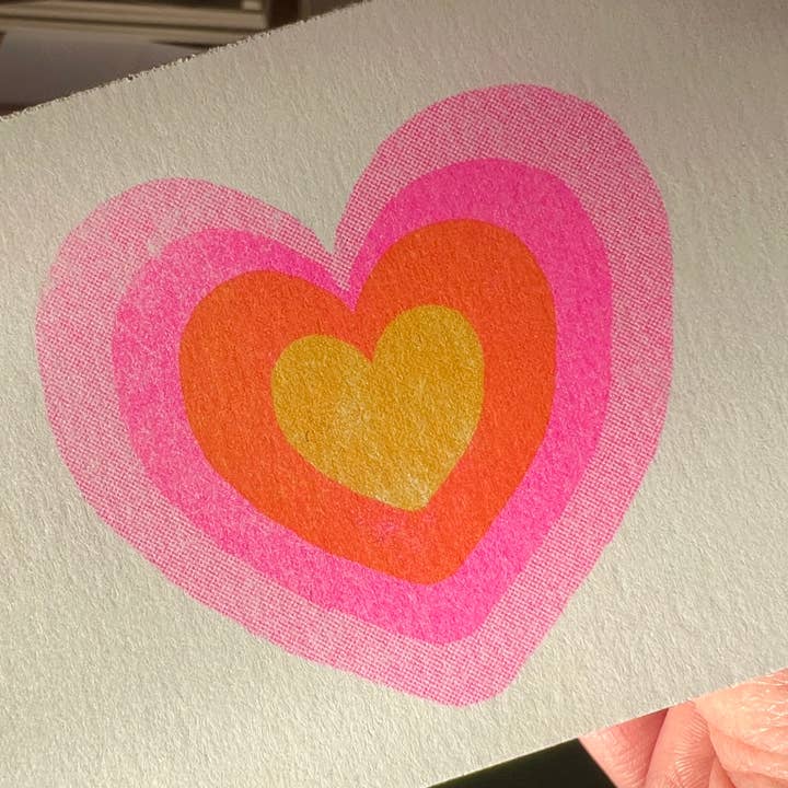 HEART ENCLOSURE GREETING CARD BOX OF 6 for wholesale by Alphabet Studios