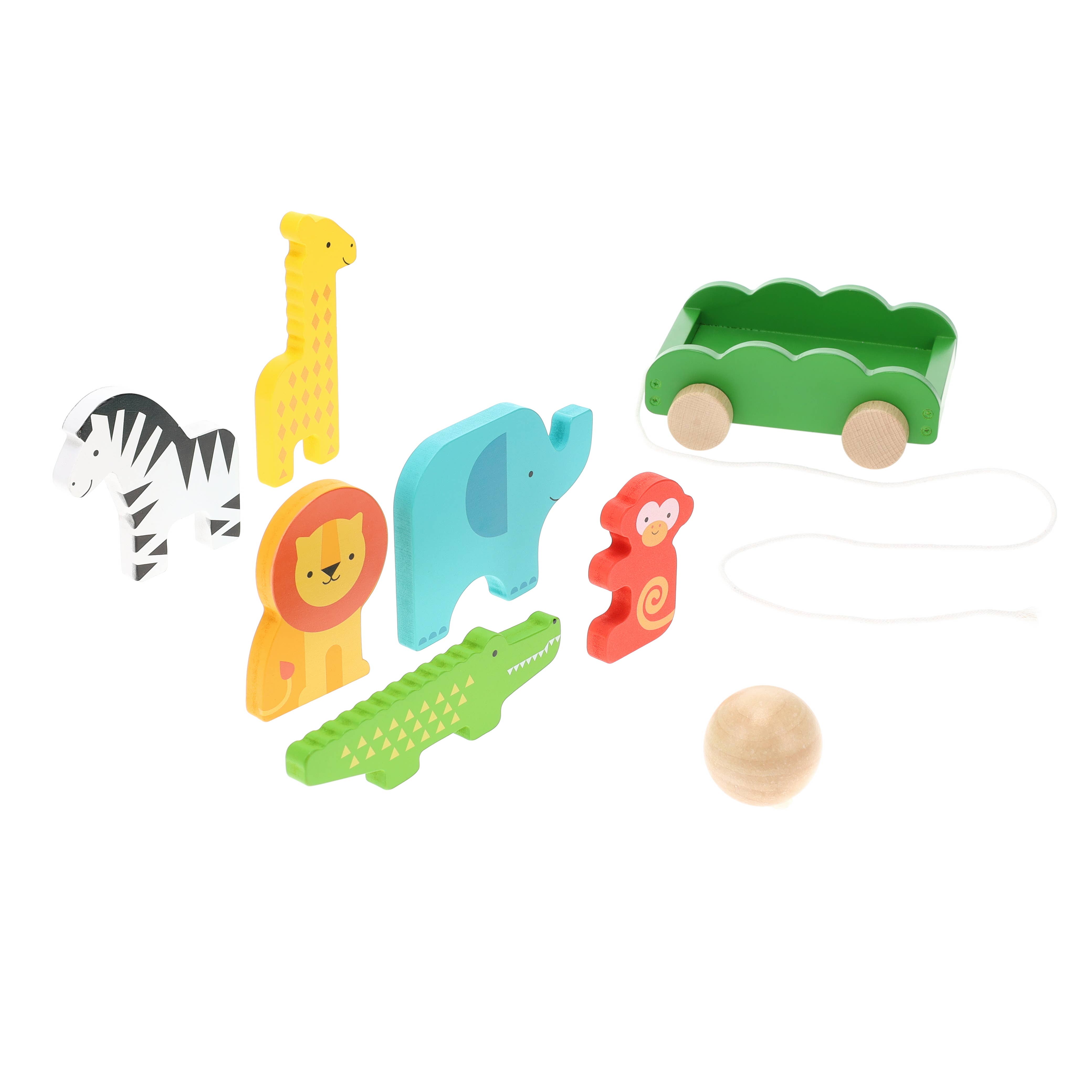 Chronicle Books - Wholesale Wood Toy - Kids - Safari Animals Wooden Bowling3