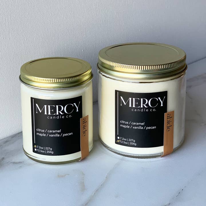Abide Signature Candle for wholesale by Mercy Candle Co.