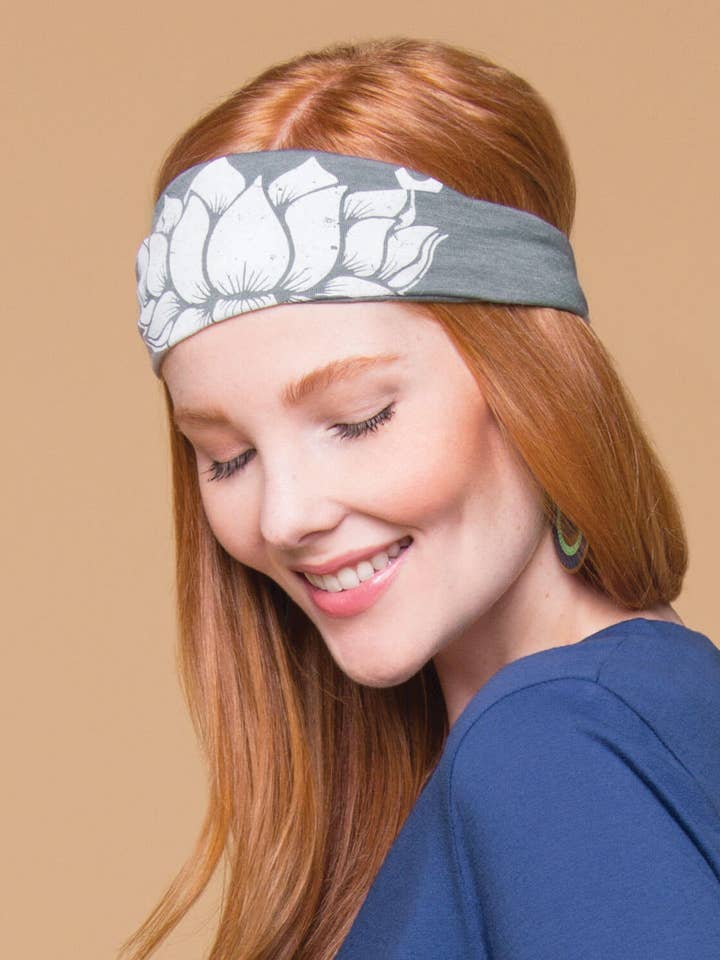 Bandeau Lotus Boho - Larges Bandeaux de Yoga pour la vente par Soul Flower