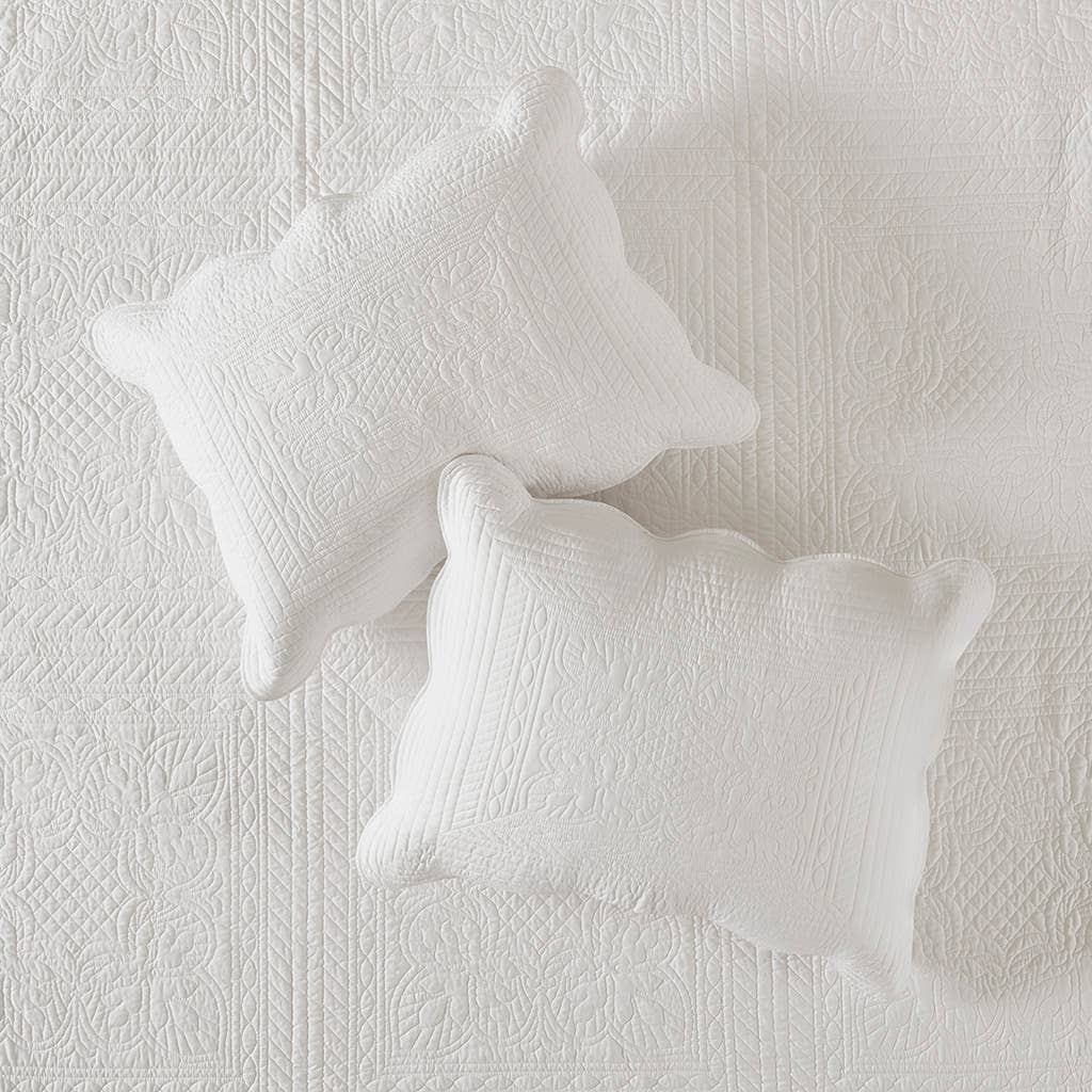 Olliix - Wholesale Bedding Set - Farmhouse Scalloped Edge 3-Piece Coverlet Quilt Set17