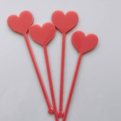 Heart Drink Stirrers for wholesale by Illuminated Designs