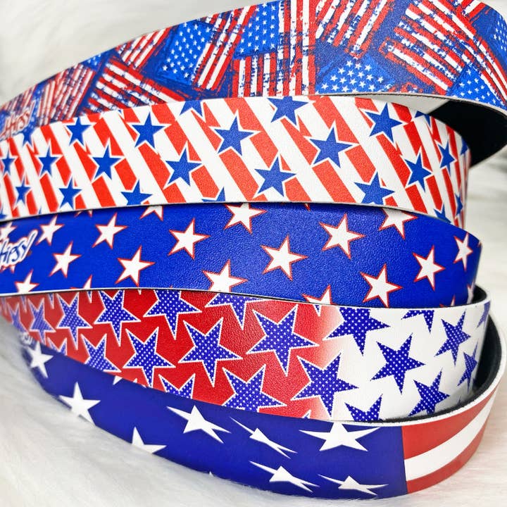 Hipsy Adjustable No Slip American Flag 4th of July Headband for wholesale by Hipsy