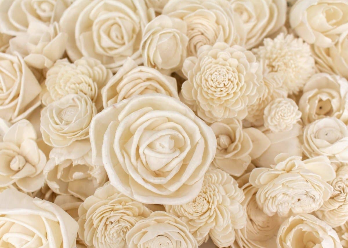 Sola Wood Flowers - Wholesale Artificial Flowers - 1000 Flower Random Assortment (No Bark)1