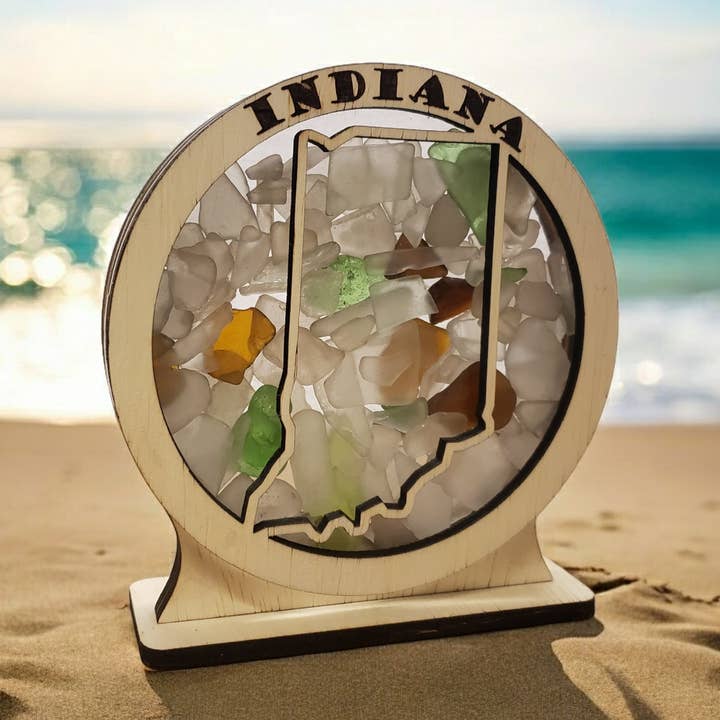 Présentoir Shadowbox en verre Indiana Sea, 4 styles pour la vente par Sea Glass Displays