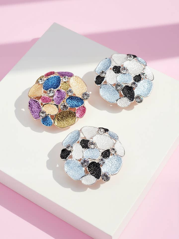 Abstract Magnetic Crystal Cluster Brooch for wholesale by Arya Jewellery Wholesale