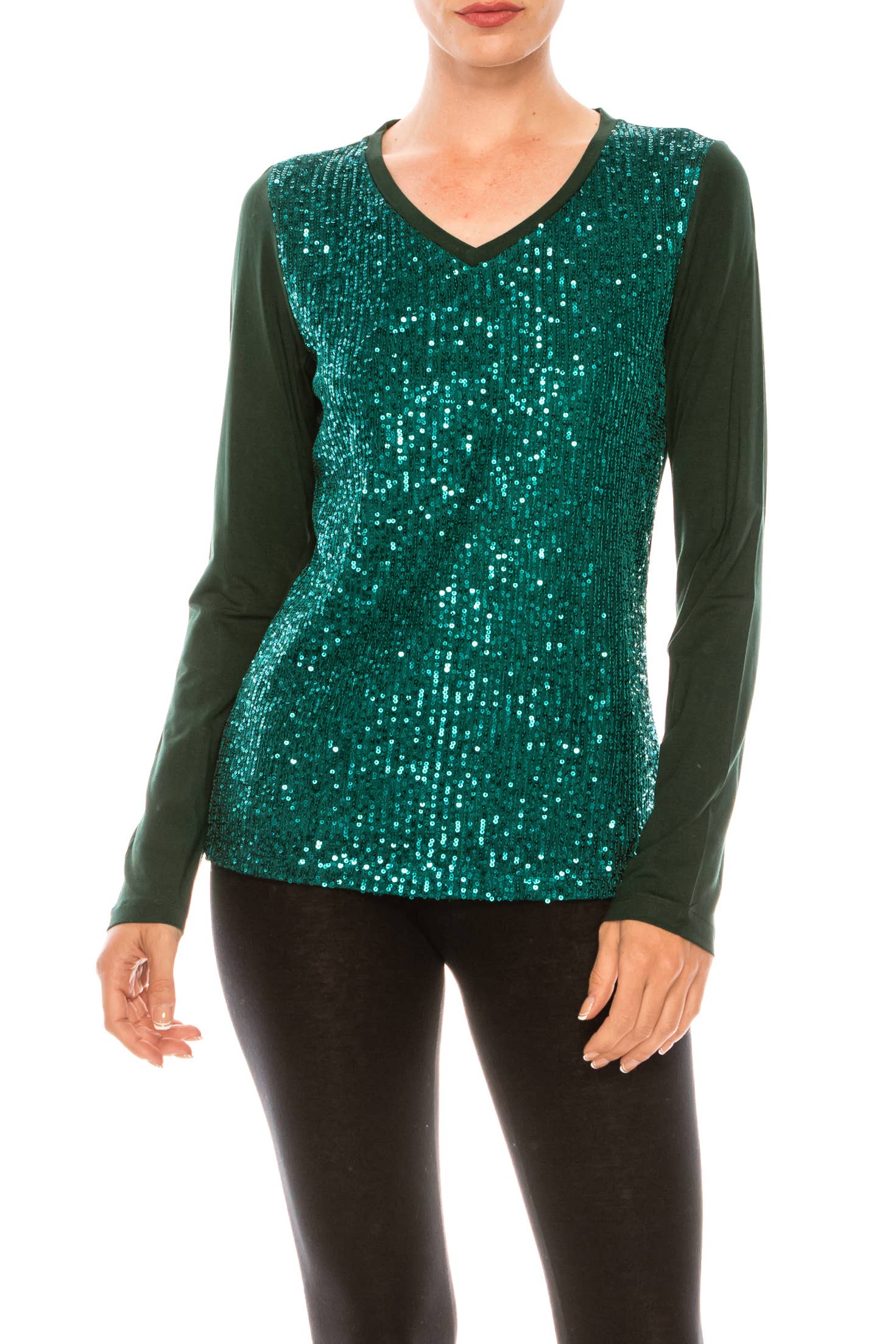 Urban Diction - Wholesale T-Shirt - Women's - Sequin Long Sleeve Shirt8