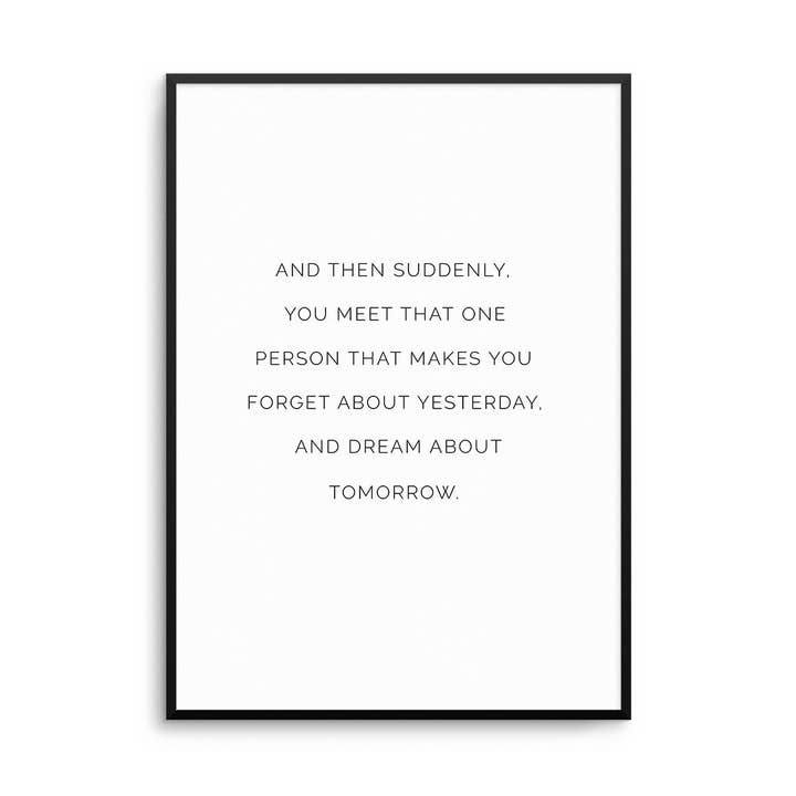 And Then Suddenly Print for wholesale by D'LUXE PRINTS