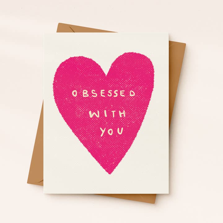Geobsedeerd door jou | Valentijnskaart | Liefdeshartkaart voor wholesale door Daydream Prints
